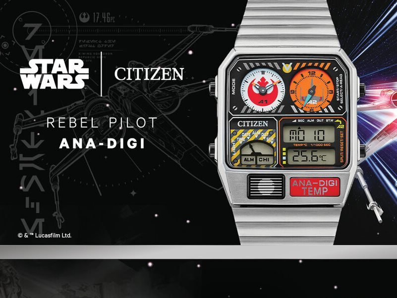 CITIZEN STAR WARS ANA-DIGI TEMP R2-D2 バタ臭